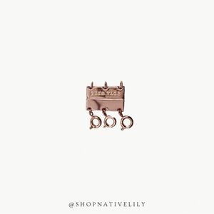 Pura Vida Magnetic Necklace Clasp Rose Gold Triple Layer Connector OS